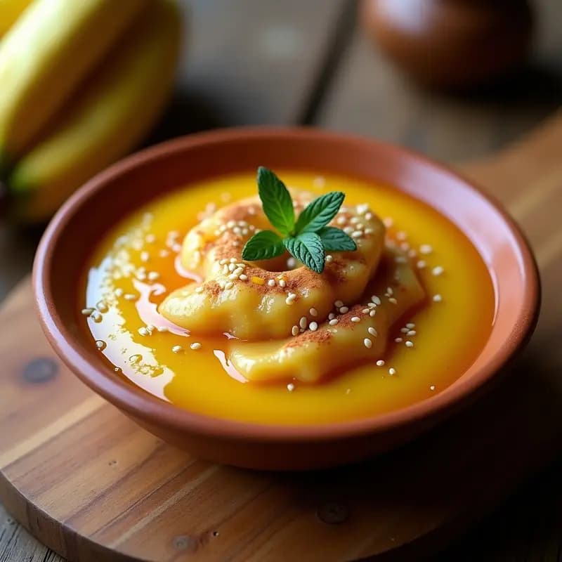Tirma de Plátano Machado con Miel y Canela: Postre Canario Tradicional Sin Gluten