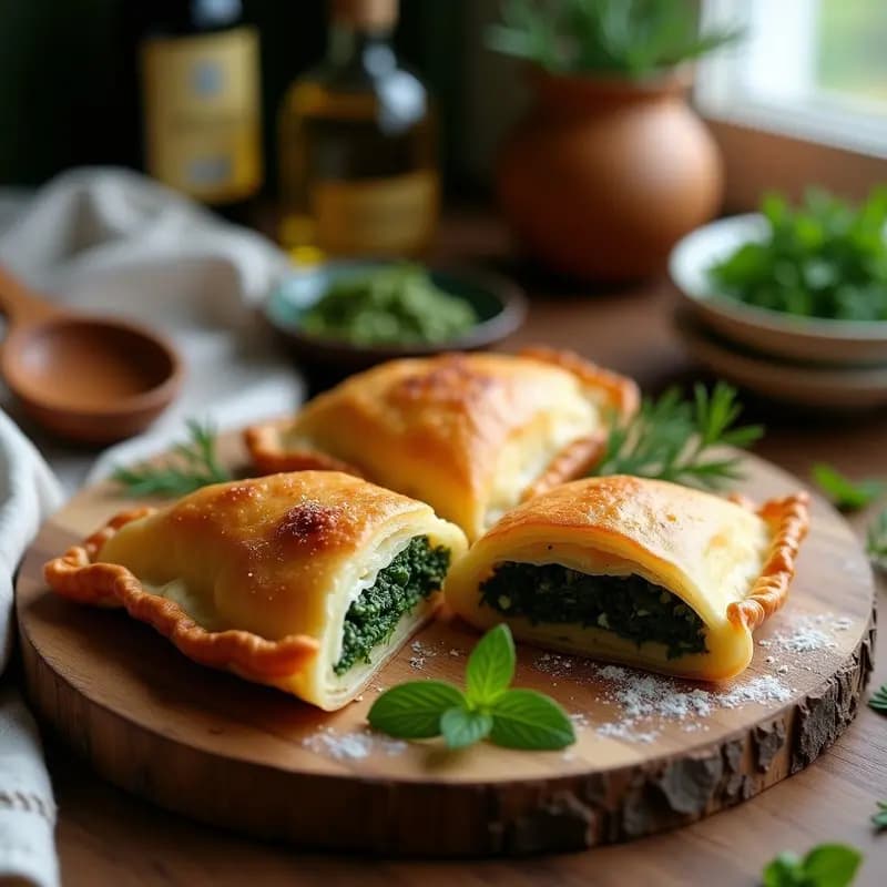 Tiropita de Espinacas y Queso de Anacardos: Empanada Griega Vegana al Horno
