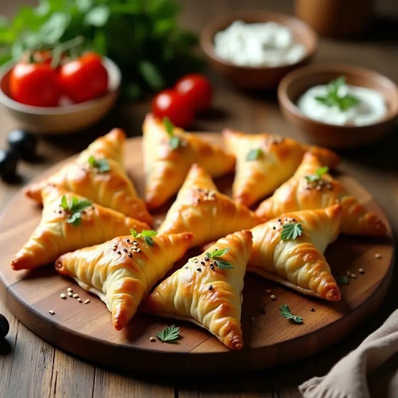 Tiropita Griega con Masa Filo y Queso Feta: Aperitivo Crujiente en 20 Minutos