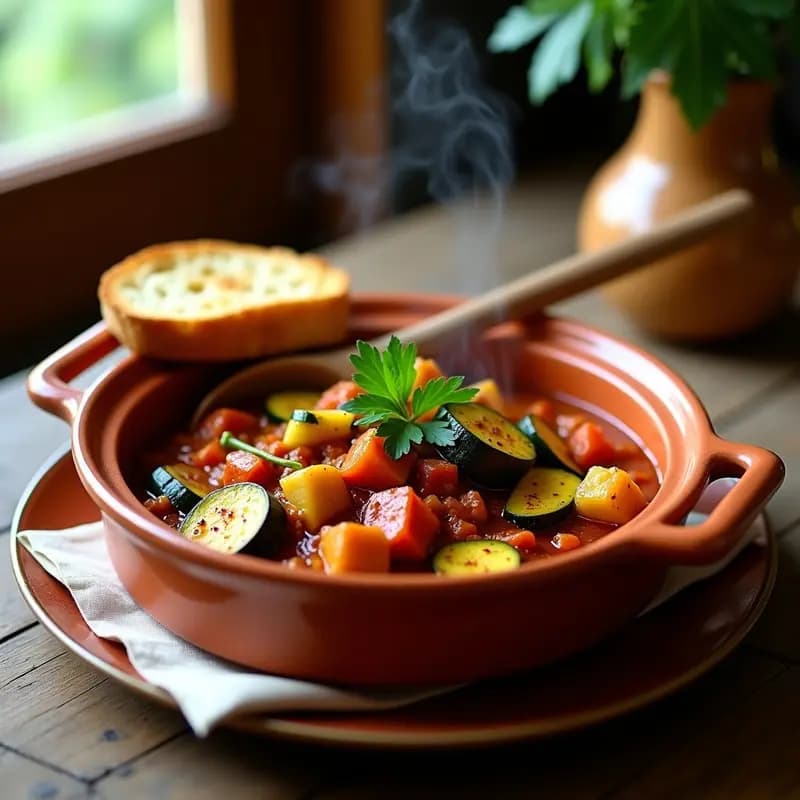 Tiznao de Calabacín y Berenjena: Guiso Andaluz de Verduras con Toque Ahumado