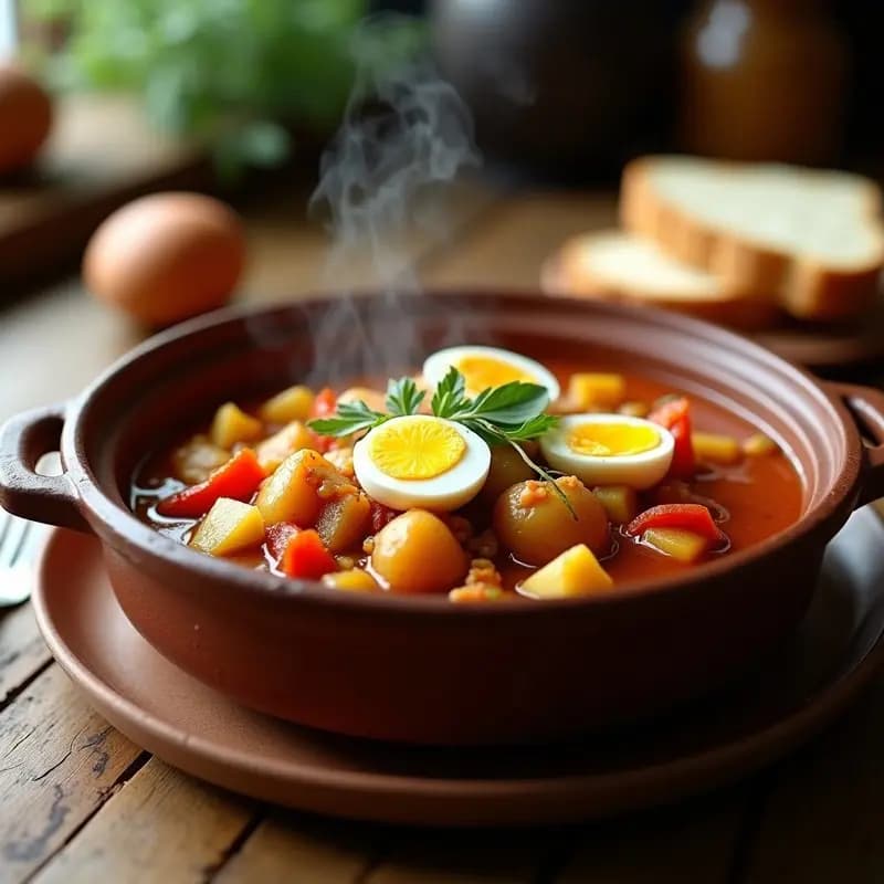 Tiznao Manchego con Bacalao Desalado y Ñoras: Guiso de Vigilia de la Abuela
