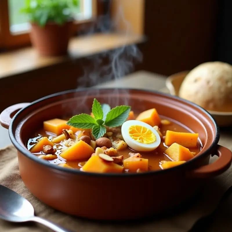 Tiznao Murciano: Guiso de Calabaza, Ñora y Bacalao para Días de Invierno