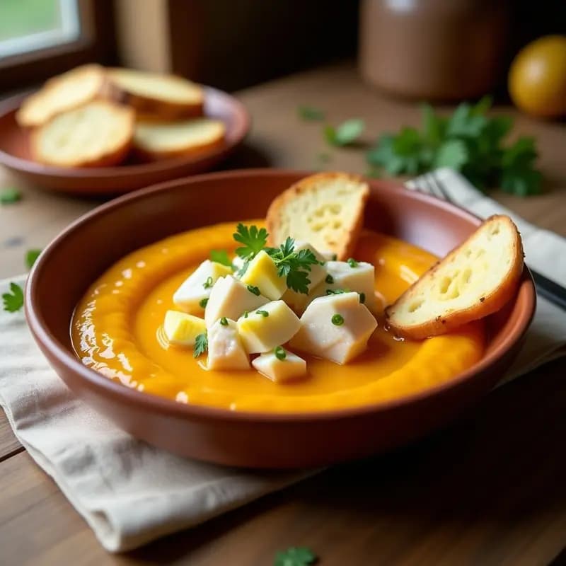 Tiznao: Puré de Calabaza y Bacalao con Patata, Receta Murciana Reconfortante