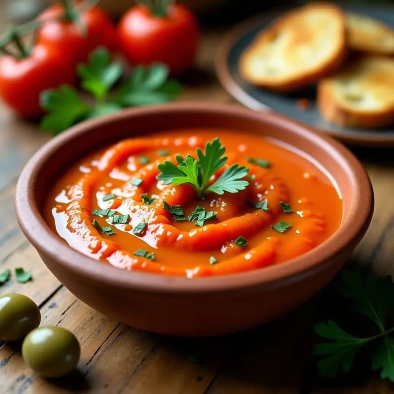 Tiznao: Salsa Manchega de Tomate, Pimiento y Bacalao para Acompañar