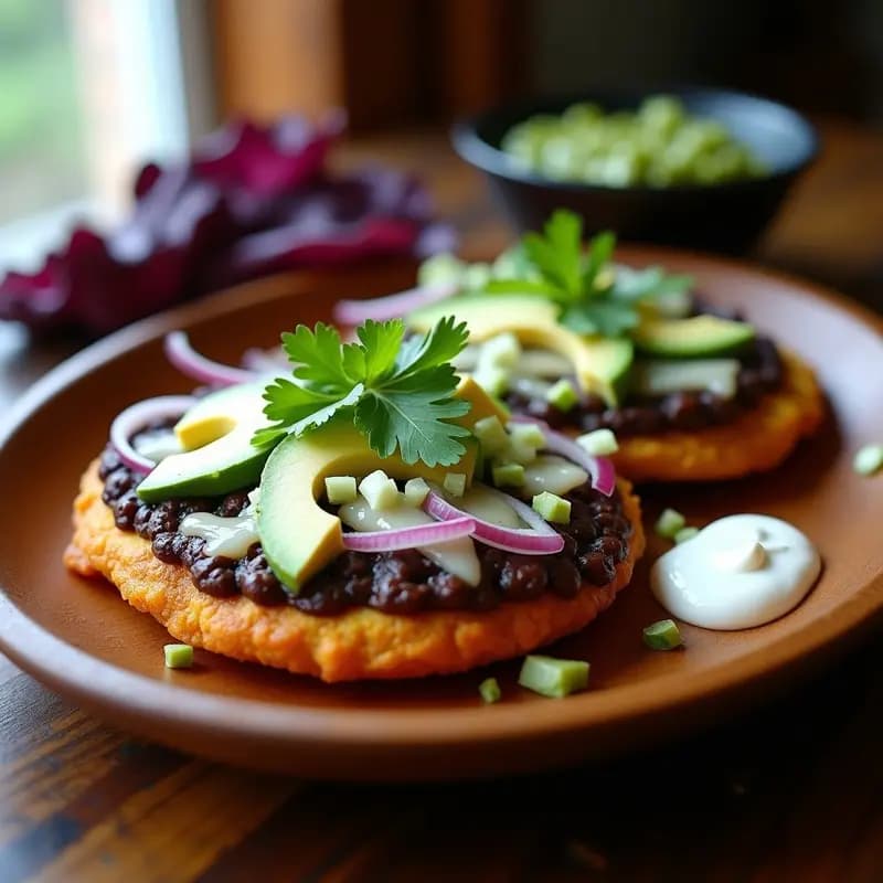 Tlayudas de Frijol Negro y Queso Oaxaca: Receta Mexicana en Airfryer y Sin Harina