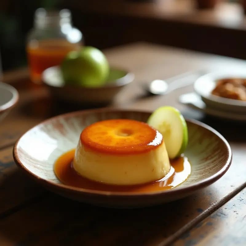 Tocino de Cielo Andaluz con Caramelo de Sidra: Postre Cremoso Sin Harina