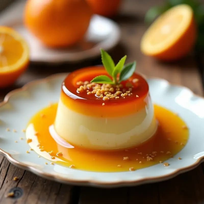 Tocino de Cielo con Salsa de Cítricos: Postre Andaluz Cremaoso y Sin Lácteos