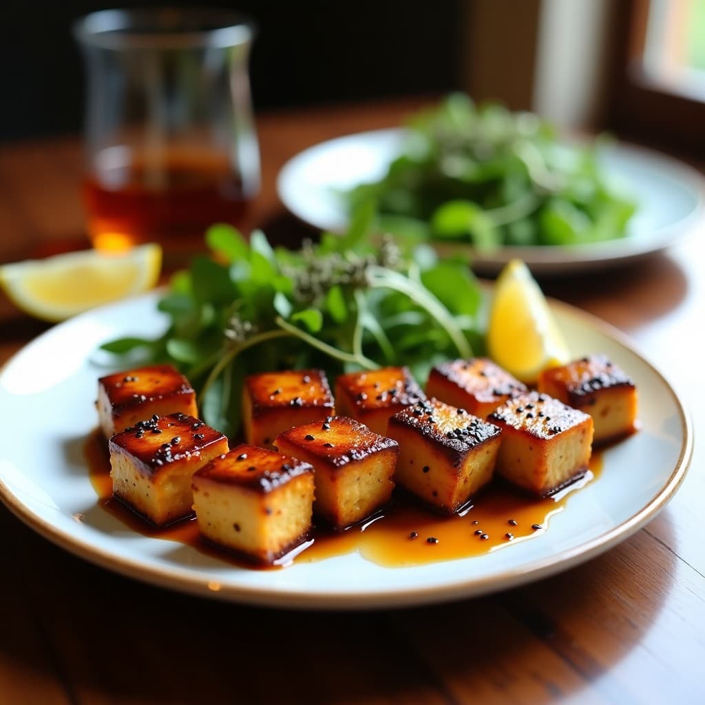 Tofu Ahumado con Marinado de Whisky y Miel: Receta Vegana para BBQ en Airfryer