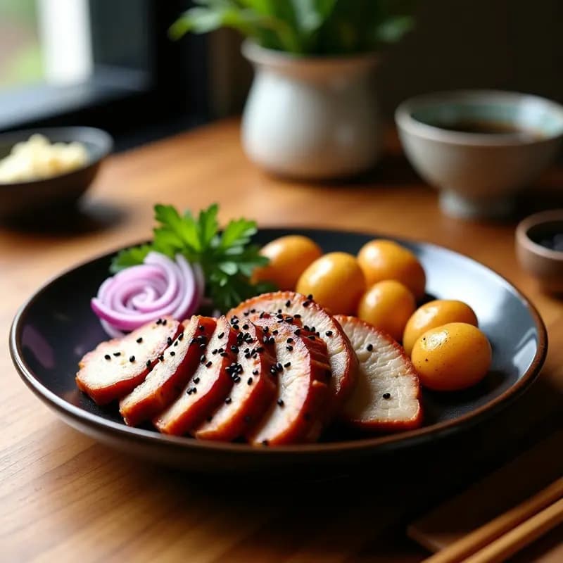 Tonasu de Cerdo con Salsa de Miso: Receta Japonesa en Airfryer con Patatas Crujientes