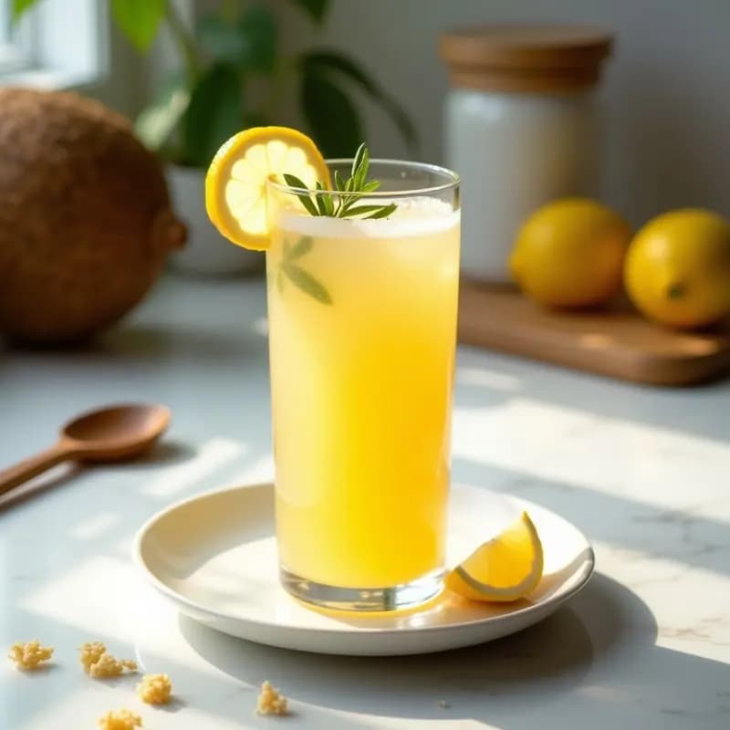 Tonisimo de Kéfir con Limón y Jengibre: Bebida Probiótica para el Sistema Inmunológico