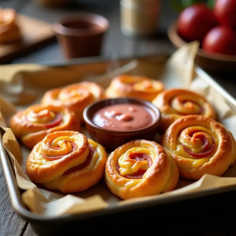 Tornados de Jamón York y Queso Rallado con Salsa Rosa: Snack Rápido y Adictivo