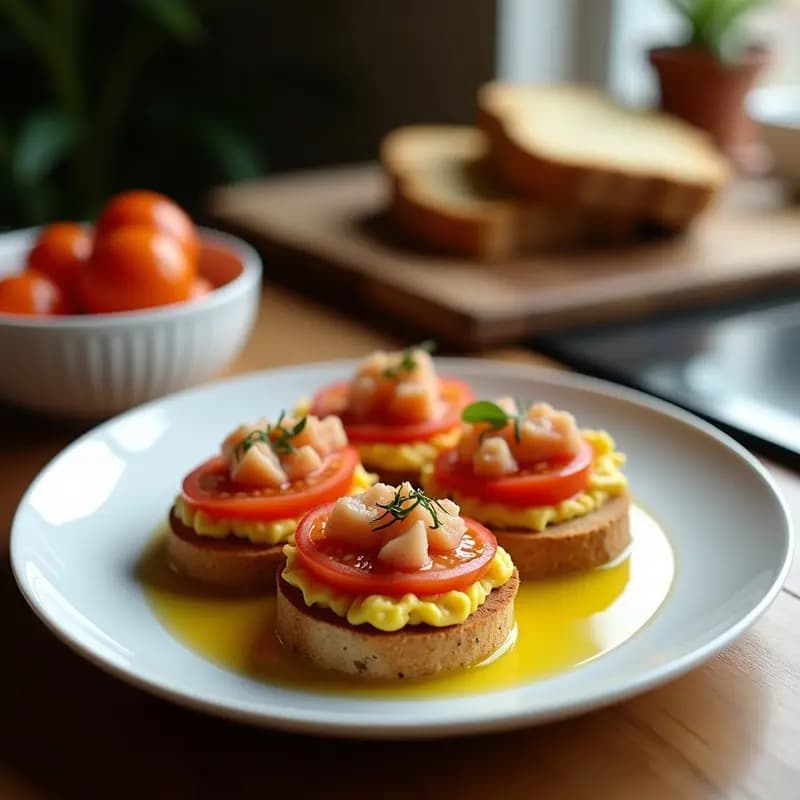 Torradas con Tomate, Aceite de Oliva y Anchoas: Desayuno Mediterráneo Rápido
