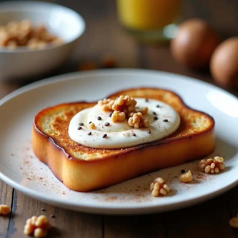 Torraja de Pan Brioche con Crema de Castaña: Desayuno Portugués Sin Azúcar