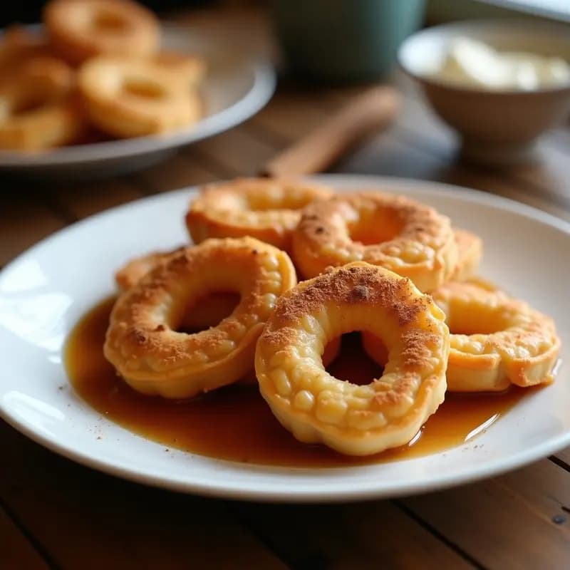 Torrejas de Pan Brioche con Salsa de Caramelo Salado: Postre Español Tradicional en Airfryer