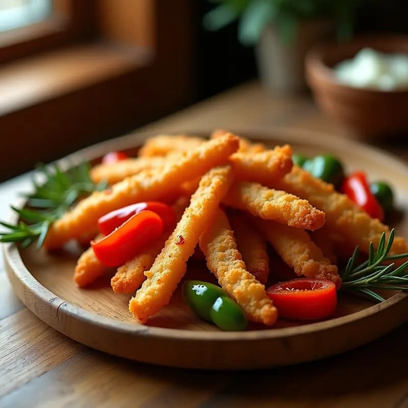 Torreznos de Soria con Pimientos Asados: Receta de Tapa Castellana Crujiente en Airfryer