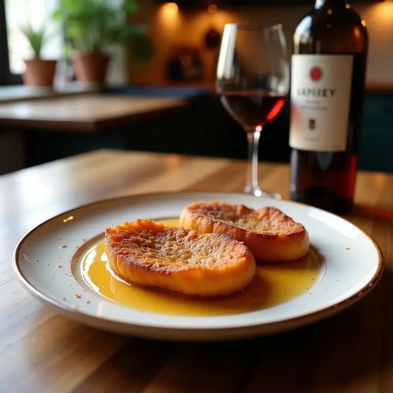 Torrijas de Pan de Barro con Vino Moscatel: Postre Semanal Tradicional