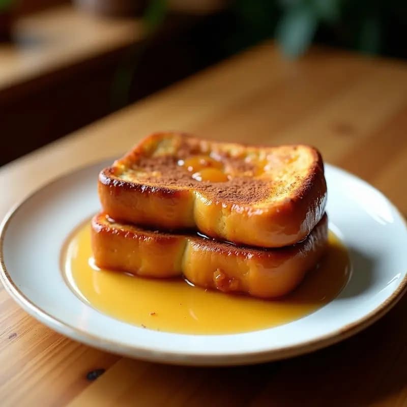 Torrijas de pan de Brioche con Miel y Canela: Desayuno Dulce y Energético