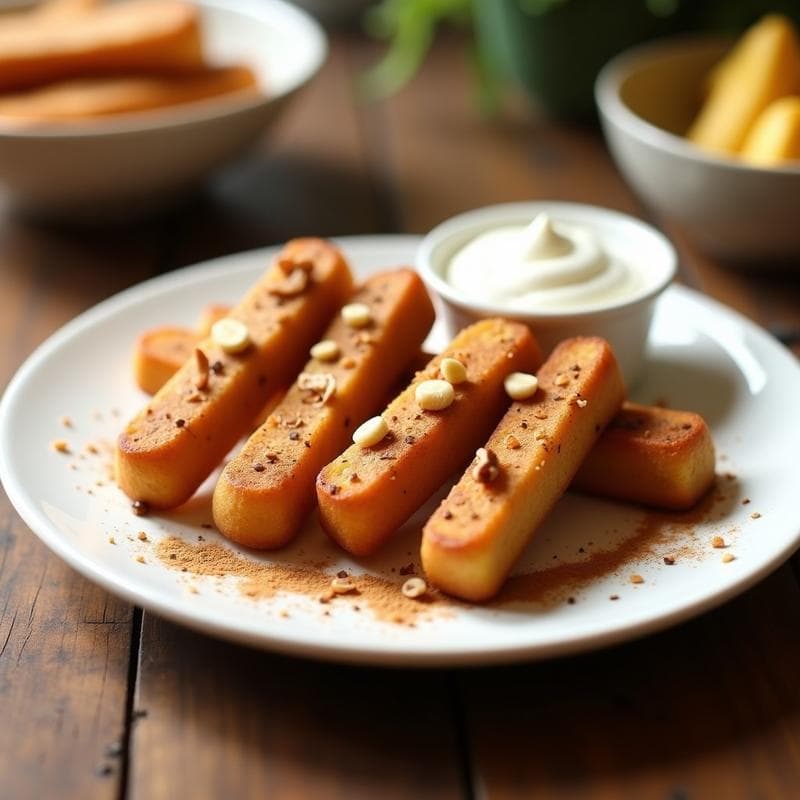 Torrijas de Pan de Plátano Keto con Canela: Postre Sin Azúcar en Airfryer