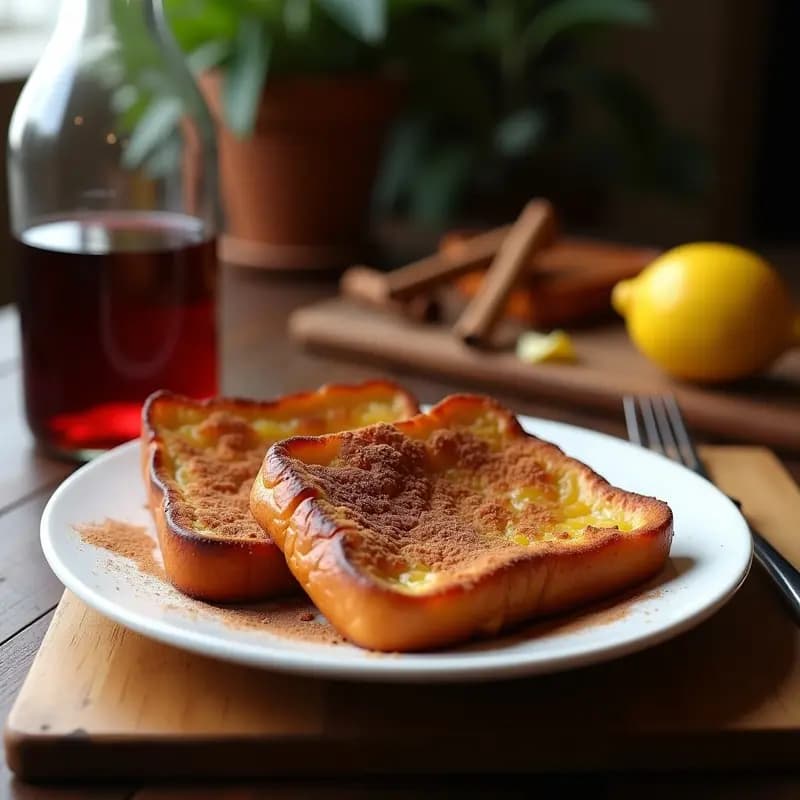 Torrijas de Vino Tinto: Postre de Aprovecho con Pan Duro