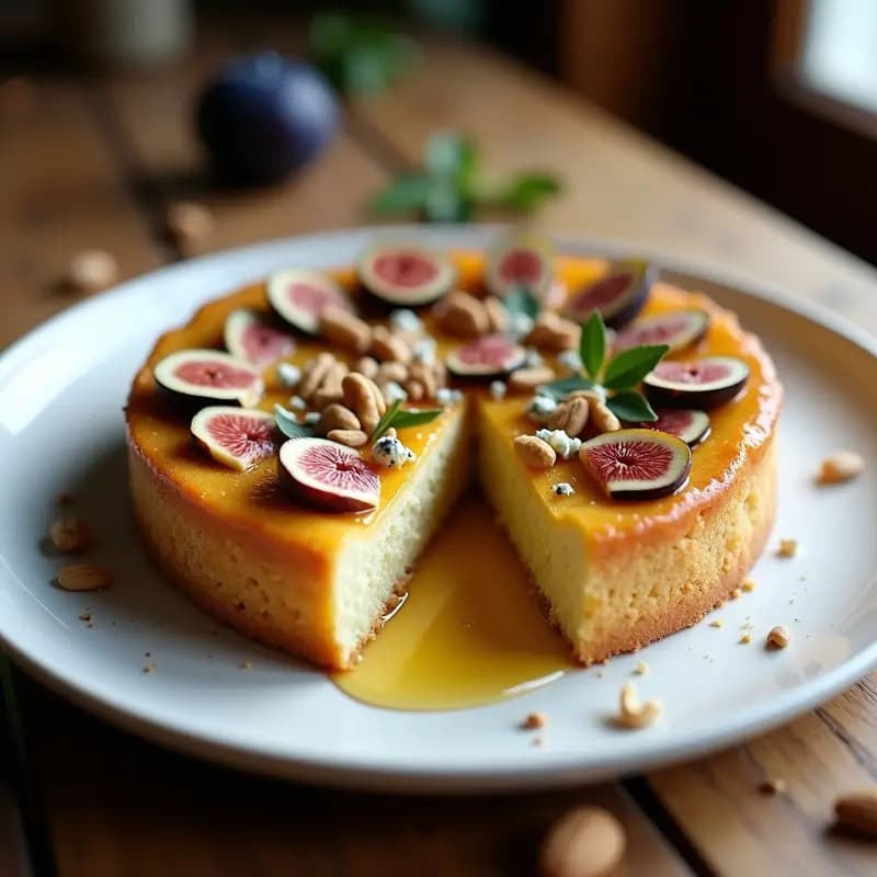 Torta de Aceite con Higos y Queso Azul: Postre Andaluz Sin Horno y Sin Gluten