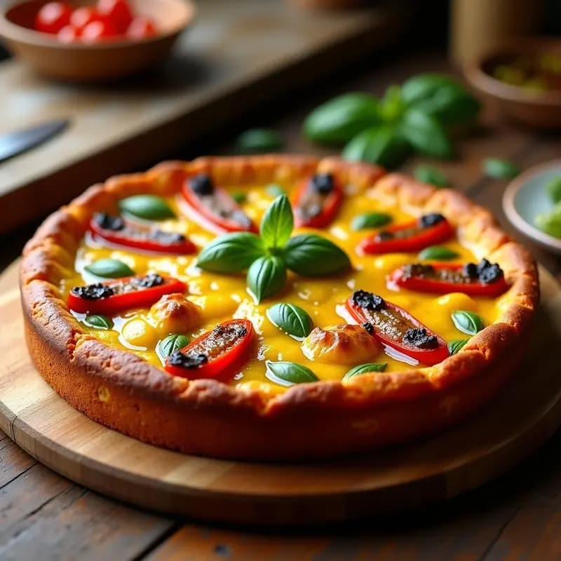 Torta de Aceite de Oliva con Anchoas y Pimientos Asados: Receta Española Tradicional Sin Lactosa