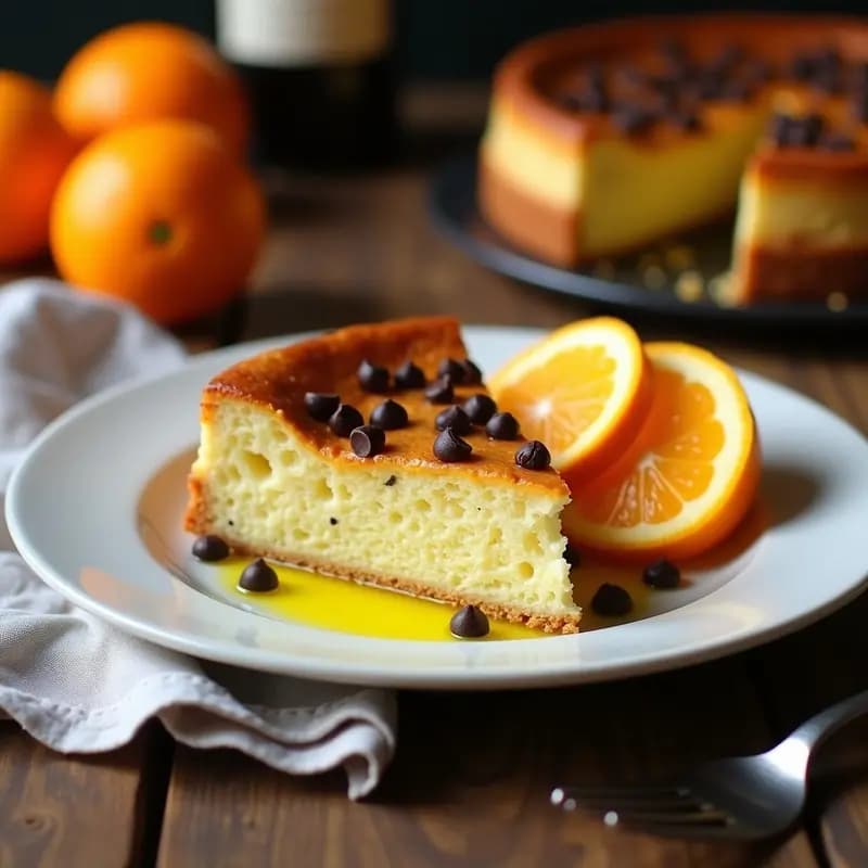 Torta de Aceite de Oliva y Naranja con Chips de Chocolate Negro: Receta Española Sin Lactosa