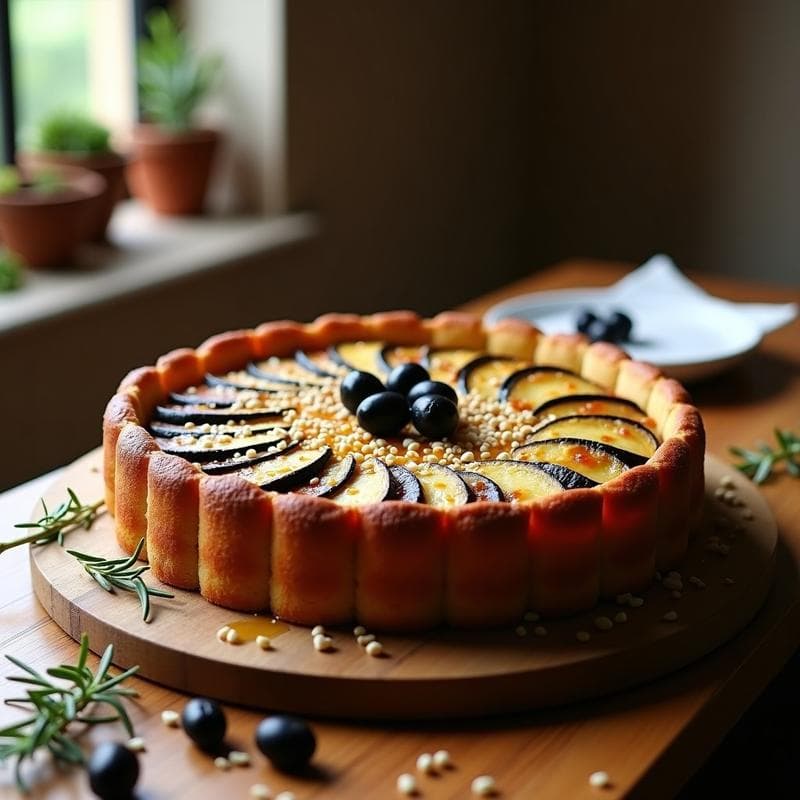 Torta de Aceitunas Negras y Berenjena: Receta Vegana y Sin Horno al Estilo Andaluz