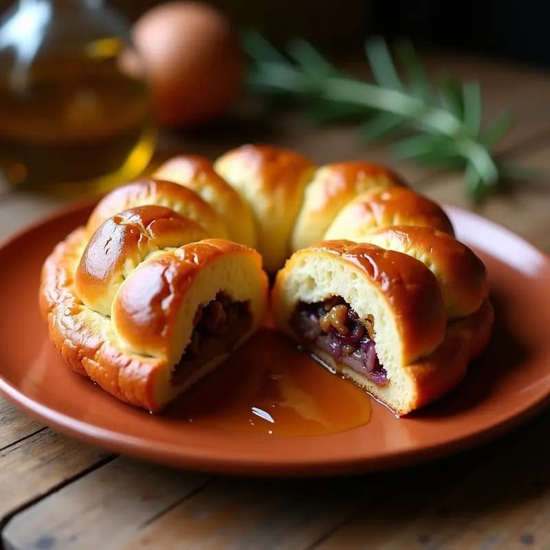 Torta de Chicharrones con Cebolla Caramelizada: Receta Andaluza de Aprovechamiento