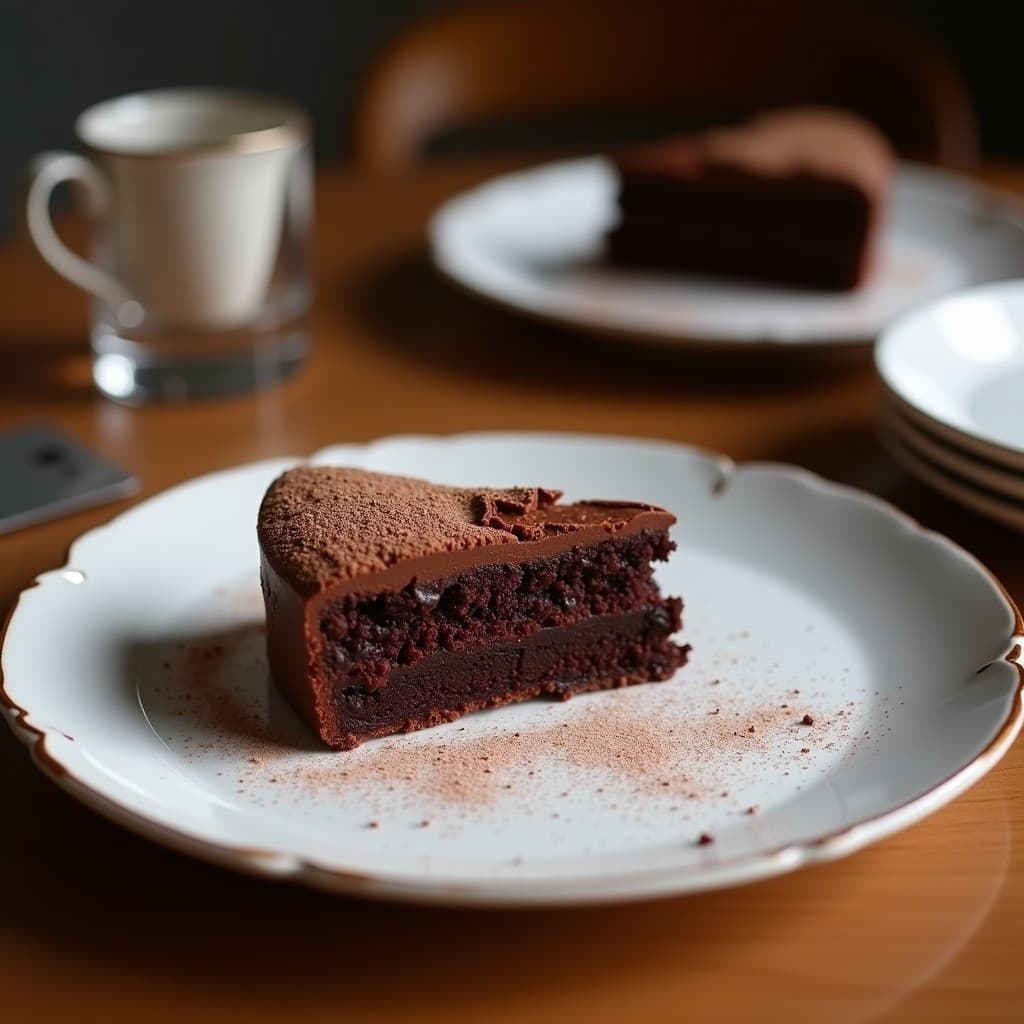 Torta de Chocolate y Black Sesame: Postre Japonés Sin Azúcar y Sin Horno