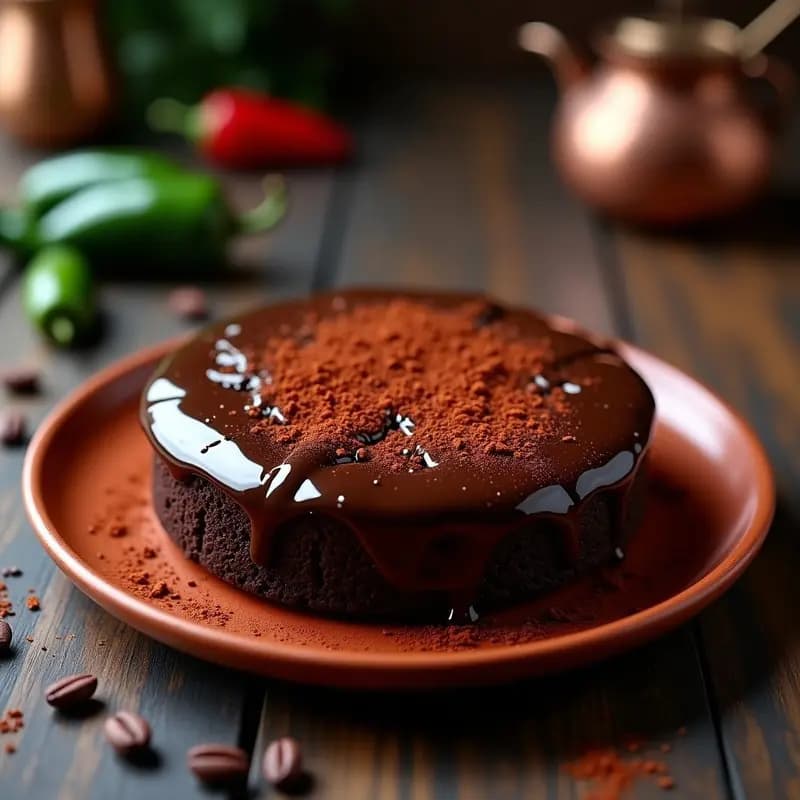 Torta de Chocolate y Chiles Poblano: Postre Mexicano Picante y Dulce