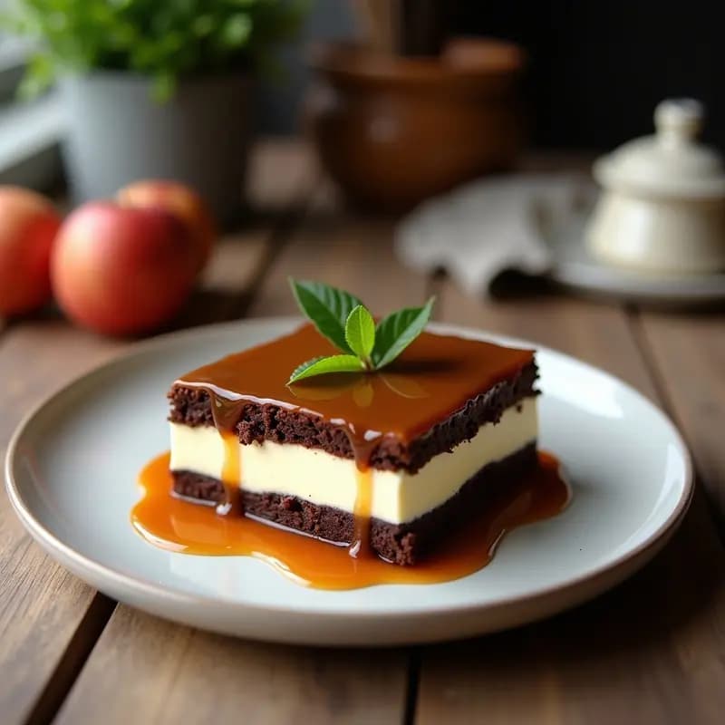 Torta de Chocolate y Queso Crema con Capas de Caramelo Líquido: Postre para Amantes del Exceso