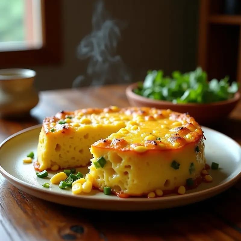 Torta de Elote y Queso Oaxaca con Chile Poblano: Receta Mexicana en Olla Lenta y Sin Gluten