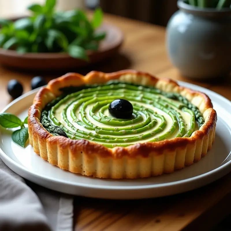 Torta de Espárragos y Ricotta de Almendras: Receta Italiana Vegana para Tupper