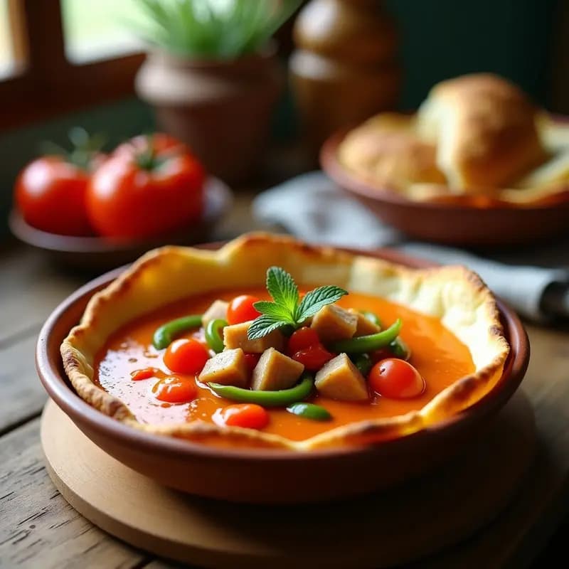 Torta de Gazpacho Manchego: Receta Fría con Pan, Tomate y Conejo