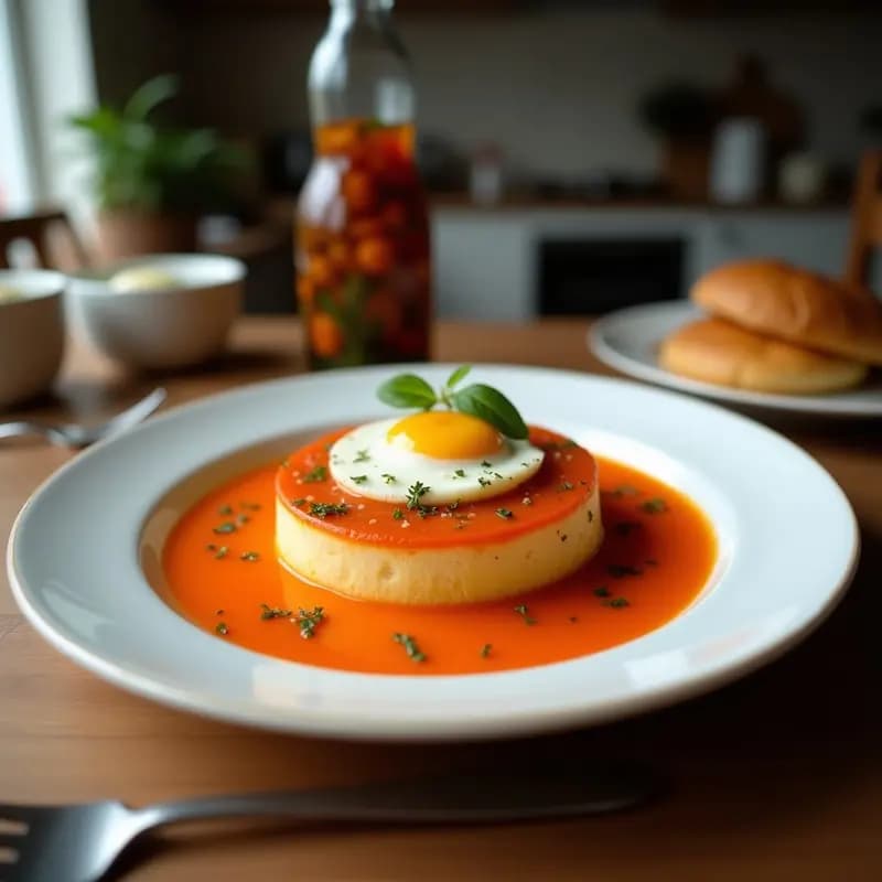 Torta de Gazpacho Manchego con Huevo Frito: Receta de La Mancha en Sartén