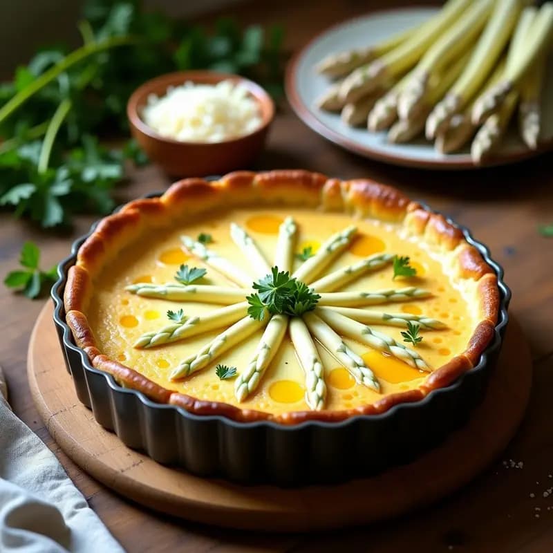 Torte de Queso Ricotta y Espárragos Blancos: Receta Italiana Keto en Molde