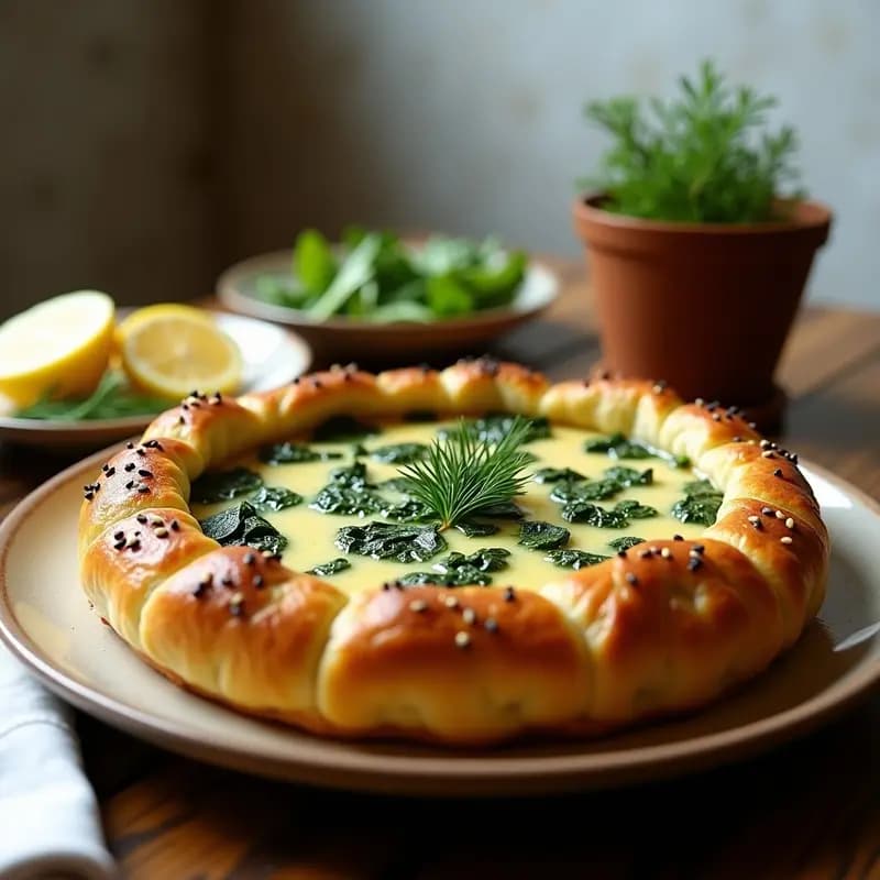 Torta de Ricota y Espinacas con Masa Filo: Receta Griega Crujiente y Sin Azúcar