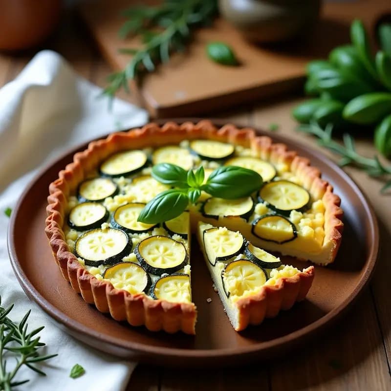 Torta de Ricotta y Calabacín con Costra de Almendras: Receta Italiana Keto Sin Harina