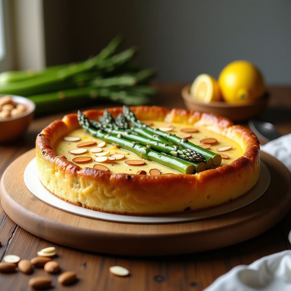 Torta de Ricotta y Espárragos con Mascarpone: Postre Italiano Sin Azúcar y Elegante