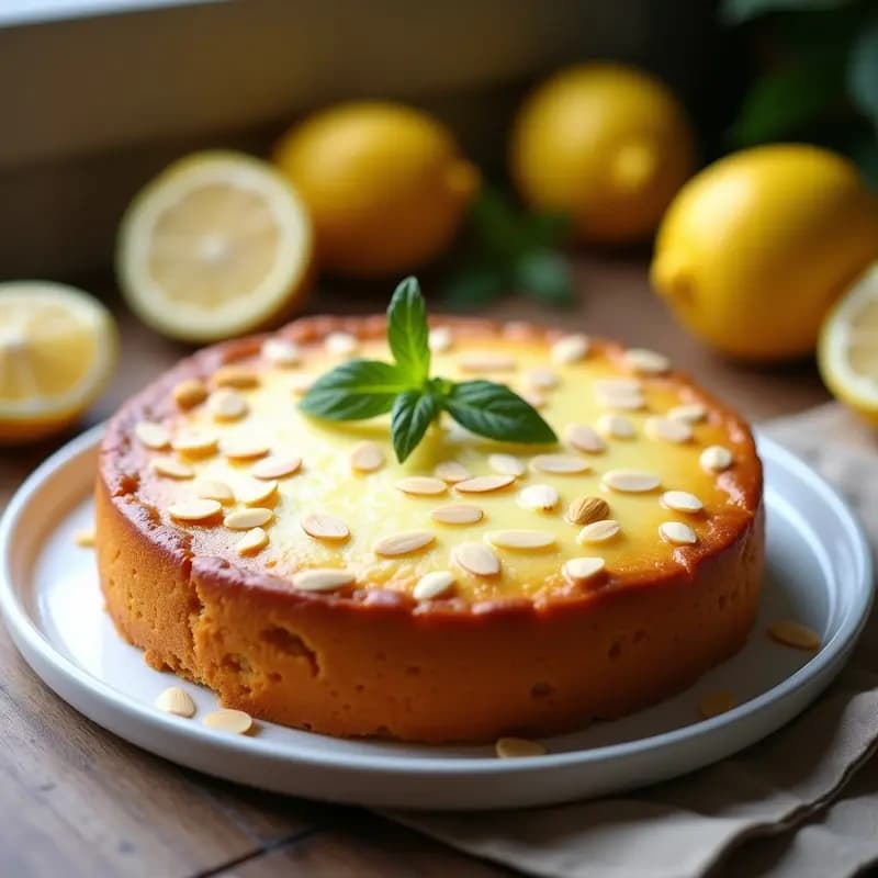 Torta de Ricotta y Limón con Almendras: Postre Italiano Keto y Sin Harina