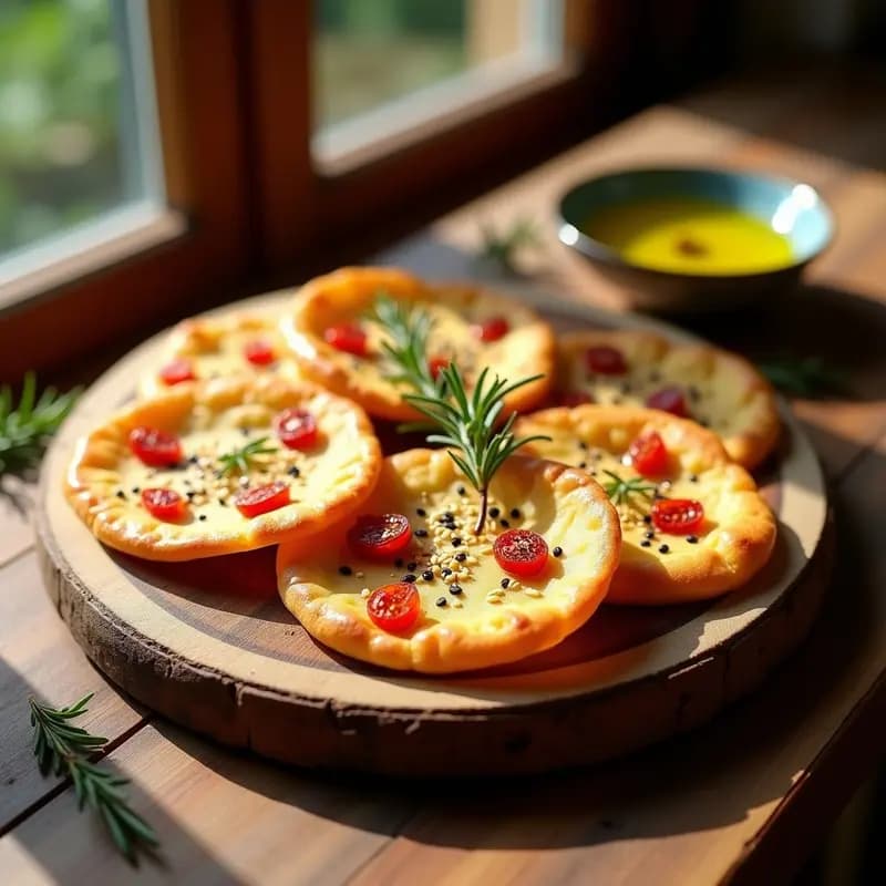 Tortas de Aceite de Oliva y Romero con Tomate Seco: Aperitivo Español Sin Gluten