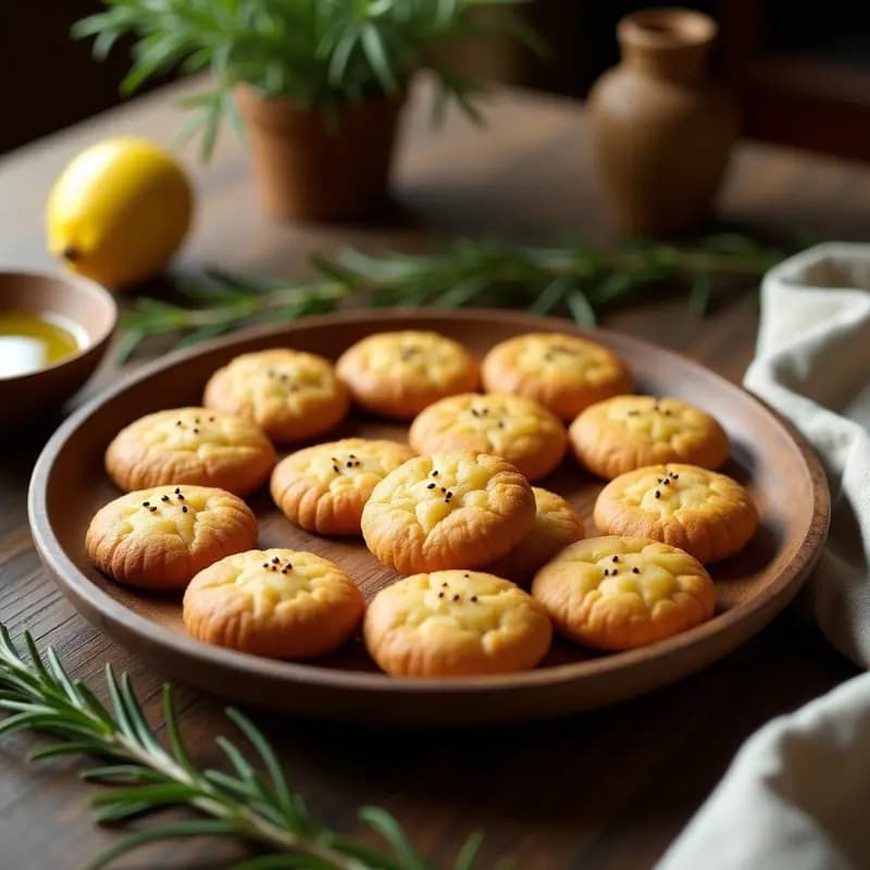 Tortas de Aceite de Oliva y Romero: Galletas Españolas Veganas y Sin Azúcar en Airfryer