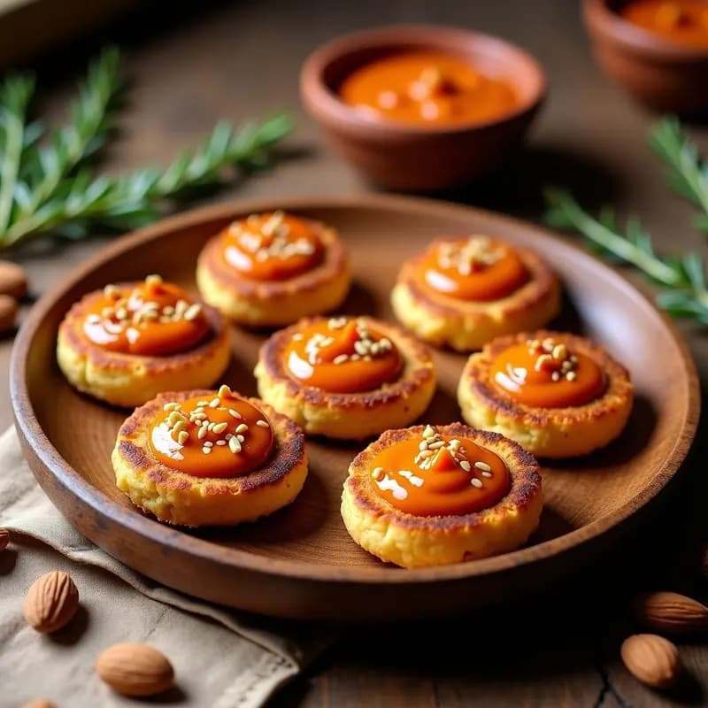 Tortas de Aceite con Romesco de Almendras: Desayuno Español Sin Gluten y Vegano