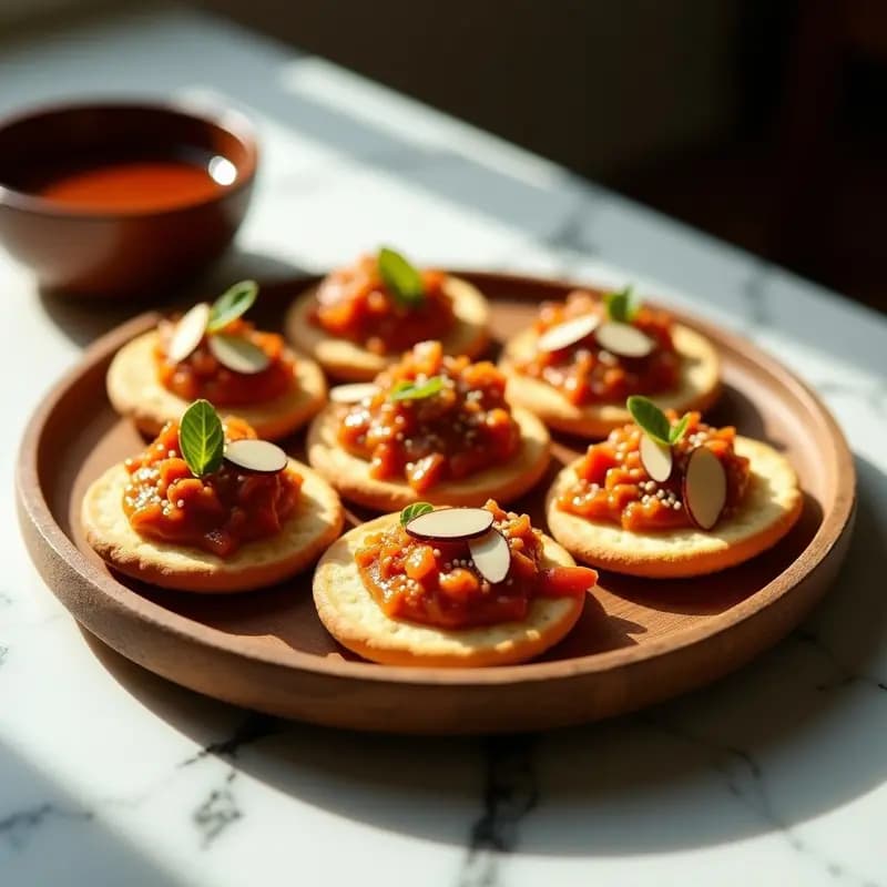 Tortas de Aceite con Vinagre de Módena y Romesco: Aperitivo Español Sin Gluten