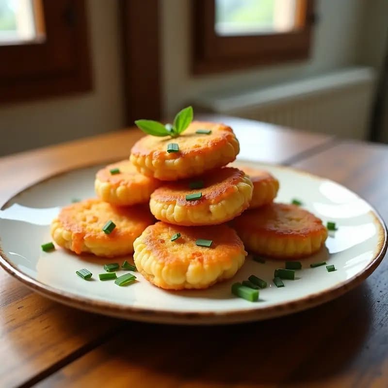 Tortas de Camarones con Cebollino: Aperitivo Cadiz Costero en Airfryer
