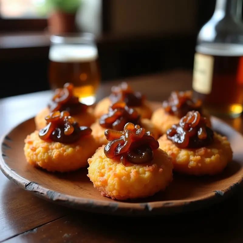 Tortas de Chicharro con Cebolla Caramelizada: Tapa de Cádiz en Sartén