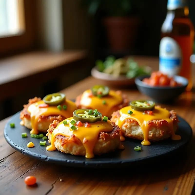 Tortas de Chicharrón con Queso Fundido y Jalapeños en Escabeche: El Snack Crujiente Perfecto