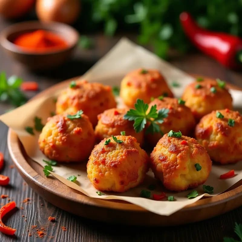Tortas de chicharrones con pimientos del piquillo: Tapas extremeñas crujientes y sabrosas