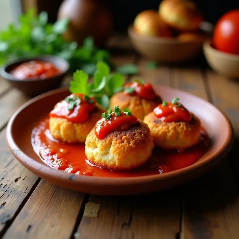 Tortas de Chicharrones con Salsa de Tomate Casera: Receta Extremeña de Aperitivo