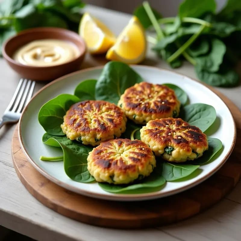 Tortas de Espinacas y Garbanzos al Horno: Receta Vegana y Sin Gluten en 30 Minutos